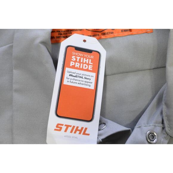 STIHL Button Up Work Shirt Polyester Cotton Red Kap Short Sleeve Mens Sz XL NWT - Picture 8 of 10